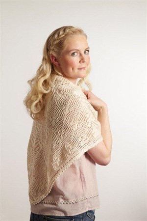 Damesjal med l�vfaldsm�nster